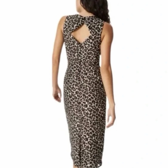 Anthropologie Leopard Print Dress - Black and Cream - Picture 2 of 10